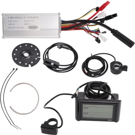 Elektrische Fiets Modificatie Kit Controller Display Duim Gashendel Vermogen Pedaalondersteuning Sensor Kit voor 36V 48V 500W Motor white