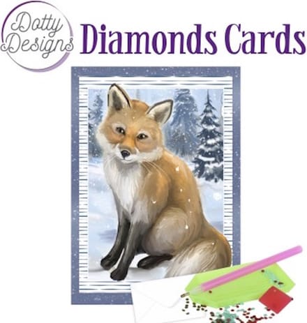 Diamond Painting Dotty Design Diamonds Cards | Fox In The Snow