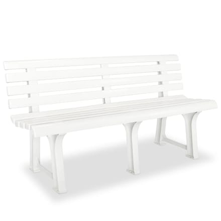 vidaXL - Tuinbank - 145,5 - cm - kunststof - wit