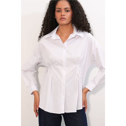 Fitted Poplin Overhemd Met Knopsluiting
