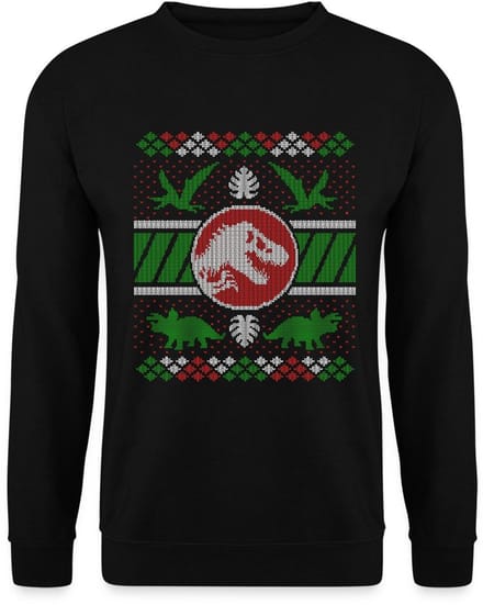 Jurassic World Kerstmis Ontwerp Met T-Rex Sweater Heren