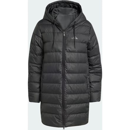 adidas Sportswear Essentials CLIMAWARM 3-Stripes Light Down Parka met Capuchon - Dames - Zwart