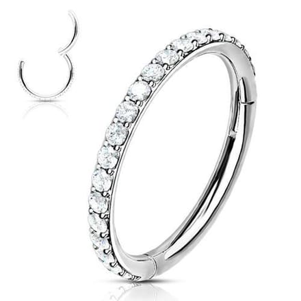 Piercing PVD high quality single CNC 1.2x10 - zilver - LMPiercings