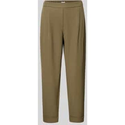 Tapered fit stoffen broek met bandplooien