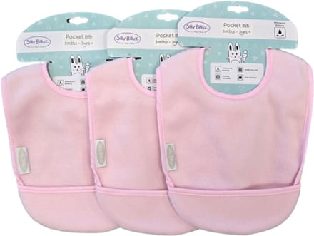 Silly Billyz Fleece Pocket Slab large rose per 3 stuks