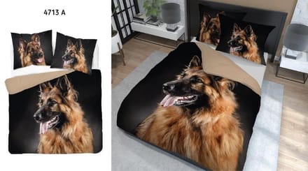 Herder Hond Dekbedovertrek 220x200 2in1 3D Duurzaam Katoen