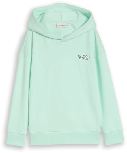 Tom Tailor - Oversized hoodie-sweatshirt met print op de rug - Maat 92/98 - light bay green