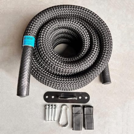 Kracht Touw - Trainings Touw - Conditie Training - Weerbestendig Polyester - 10 Meter 40mm - Zwart