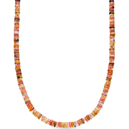 Collier Luxenter finition or jaune 18 carats et pierres naturelles multicolores - Onisu pur