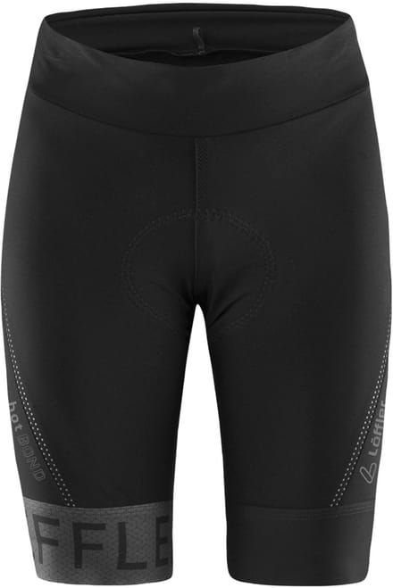 Loeffler fietsbroek kort W Bike Tights Hotbond® RF SQL voor dames - Zwart