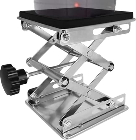Schaarlift Hefbrug - Laboratoriumlift Steunlift - Apparatuur Stabiliseren - Roestvrij Staal Constructie - 10x10cm Basis
