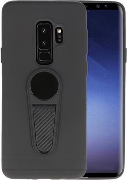 Zwart Magneet Stand Case hoesje voor Samsung Galaxy S9 Plus