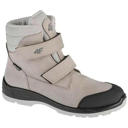 Snowboots 4F Chaussures de randonnée Trek Jr montantes en nubuck gris