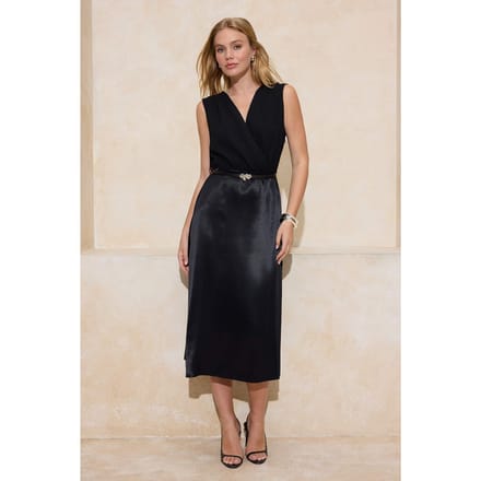 Platte, mouwloze midi-jurk voor dames, casual/dagelijks, A-lijn