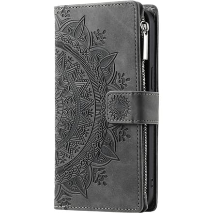 Comfycase Samsung Galaxy A16 Mandala Wallet Grijs
