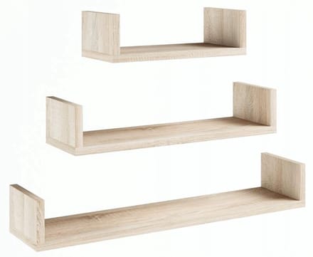 Meble Exclusive EX3 Serie - Wandplank - Groot - Sonoma Eiken - 3 Planken