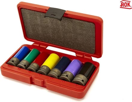 7 Delige Professionele 1/2" Lange Krachtdoppenset
