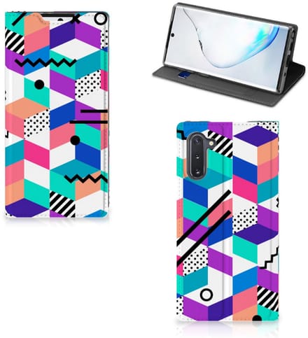 Samsung Galaxy Note 10 Stand Case Blokken Kleurrijk