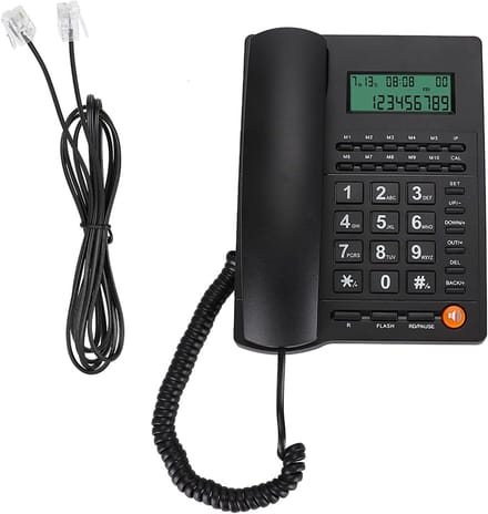 Vaste Telefoon - Bureautoestel - Thuis Kantoor - Grote Knoppen - Zwart