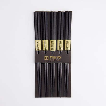 Tokyo Design Studio – Chopsticks – Eetstokjes Set – Zwart Hout – 5 paar