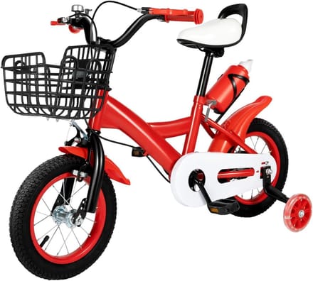 Kinderfiets - Loopfiets Peuter - Leren Fietsen - Dubbele Remmen - 12 inch - Rood