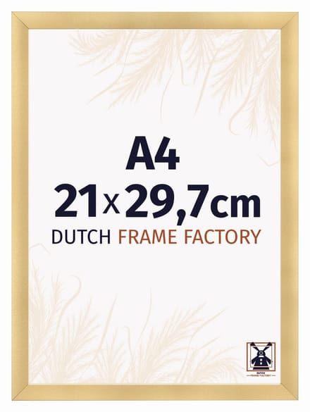 Fotolijst A4 21x29,7 cm - MDF - Goud Mat - Praag