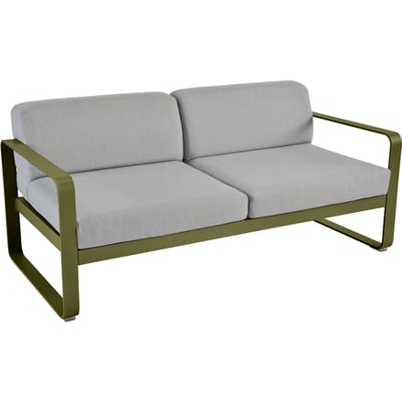 Fermob BELLEVIE 2-zitsbank - D3 Pesto - 79 Flanelgrijs