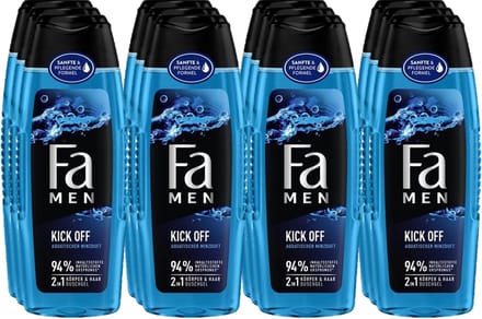 Fa Douchegel Men - Kick Off - Voordeelverpakking 12 x 250 ml