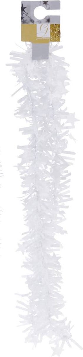 Folieslinger - met sterretjes - Wit - kerstversiering - 180 cm - Kerstmis decoratie