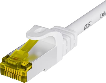 Qost - CAT7 10G internetkabel - SFTP PIMF - 10 Gbps / 500 MHz - 100% koper - RJ45 Connectoren - Patchkabel / Netwerkkabel - 2 meter - Wit
