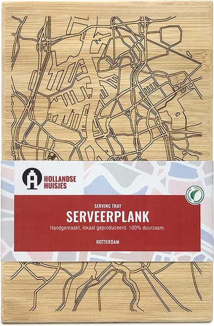 Grote serveerplank van Rotterdam - 100% duurzaam bamboe