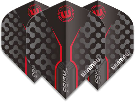 Winmau Prism Zeta Black & Grey - Dart Flights