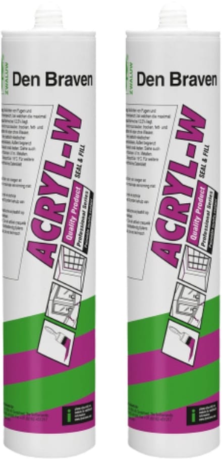 Zwaluw acrylaatkit - wit - Acryl-W - duurzaam - kit - 2 x 310 ml