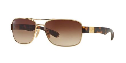 Ray-Ban RB3522 001/13 - zonnebril - Goud-Tortoise / Bruin Gradiënt - 64mm