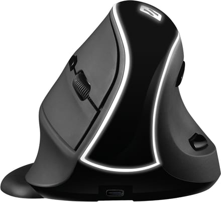 Sandberg Pro 630-13 Ergonomische muis - Verticale muis – Rechts – Draadloos – 1600 DPI