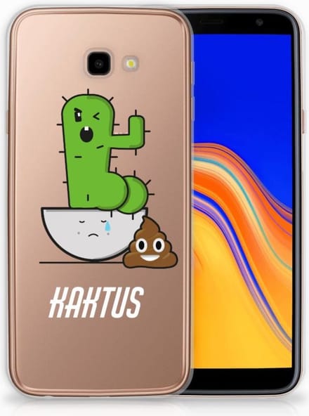 Samsung Galaxy J4 Plus (2018) Telefoonhoesje met Naam Cactus Poo