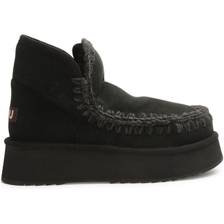 Mou Mini Eskimo Platform Boot Laarzen - Suède - Dames - Beige - Maat 40
