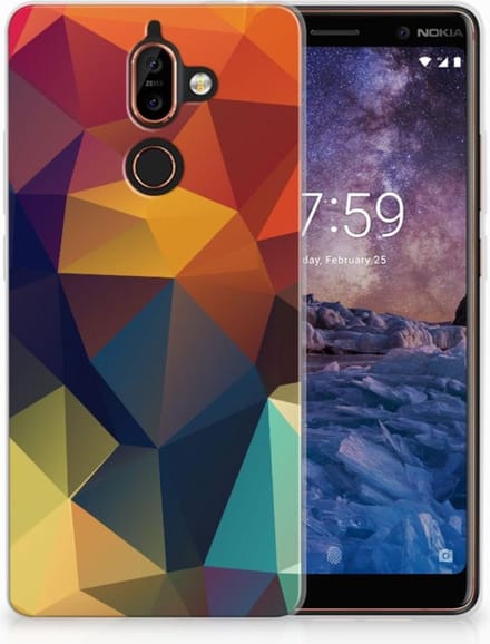 Nokia 7 Plus TPU Hoesje Polygon Color