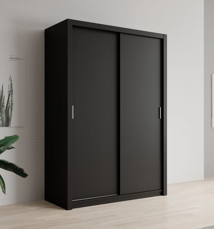 Meubella - Kledingkast Blake - Mat Zwart - 150 cm