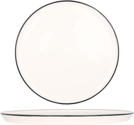Bonna Dinerbord - Linea Black - Porselein - 28 cm - set van 6