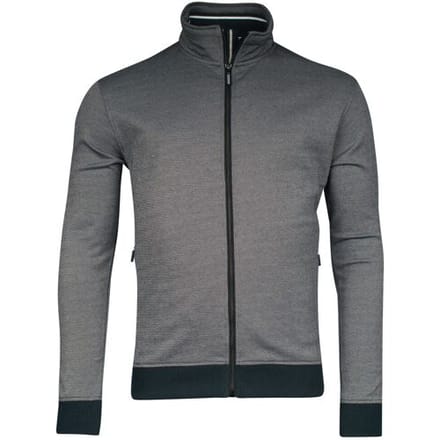 Baileys Vest Sweat Cardigan Zip Two-Tone Oxford Doubleface Jacquard Interlock Dark Blue / male