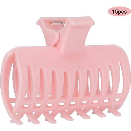 15-delige Set Krulclip Haarroller Fixeerklem Vasthoudklem Haarknipper Tool Roze beige