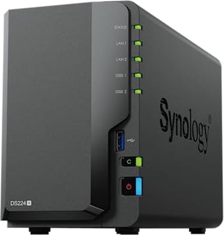 Synology DS224+ - NAS - 2 bays - 0TB - SATA 6Gb/s - 2 GB DDR4 - Gigabit Ethernet