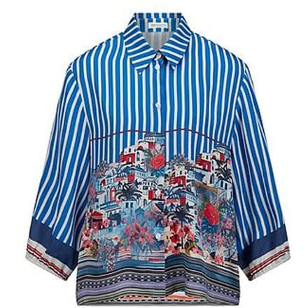 Blouse 3/4-mouwen Van St. Emile blauw