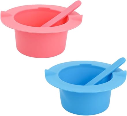 Siliconen Verwarmingsmassaset - Roze Blauw - Herbruikbaar met 2 Spatels voor Ontharing