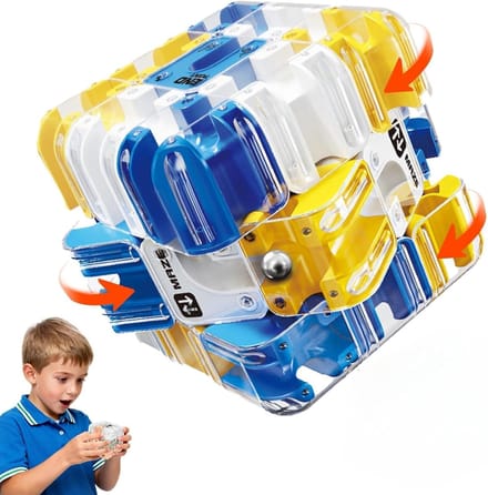 3D Doolhof Kubus - Hersenkraker Puzzel - Mentale Uitdaging - Compact Ontwerp - 7x7x0.1 cm