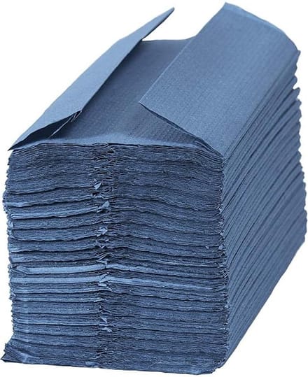 Handdoeken C Fold Blauw 1ply 100% Gerecycled - Doos van 2400