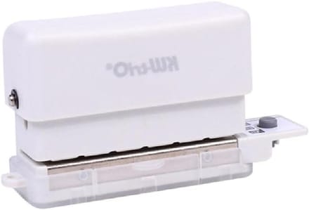 Papierperforator 6 gaten - Mini perforator - Notitieboek personaliseren - Met afvalbak - 3 vellen capaciteit - Transparant