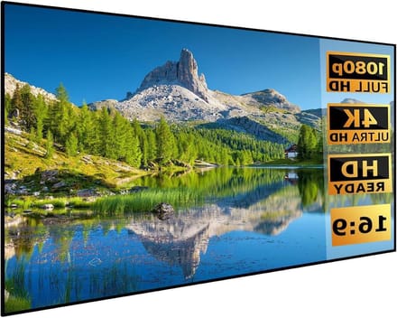 Projectiescherm Vast Frame - Beamer Scherm - Thuisbioscoop Ervaring - 170 Graden Kijkhoek - 84 Inch - Mat Wit