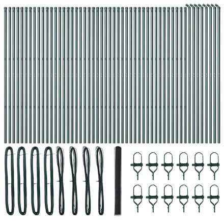 vidaXL - zeshoekig - gaashek - met - grondbevestiging - 100 - x - 1,6 - m